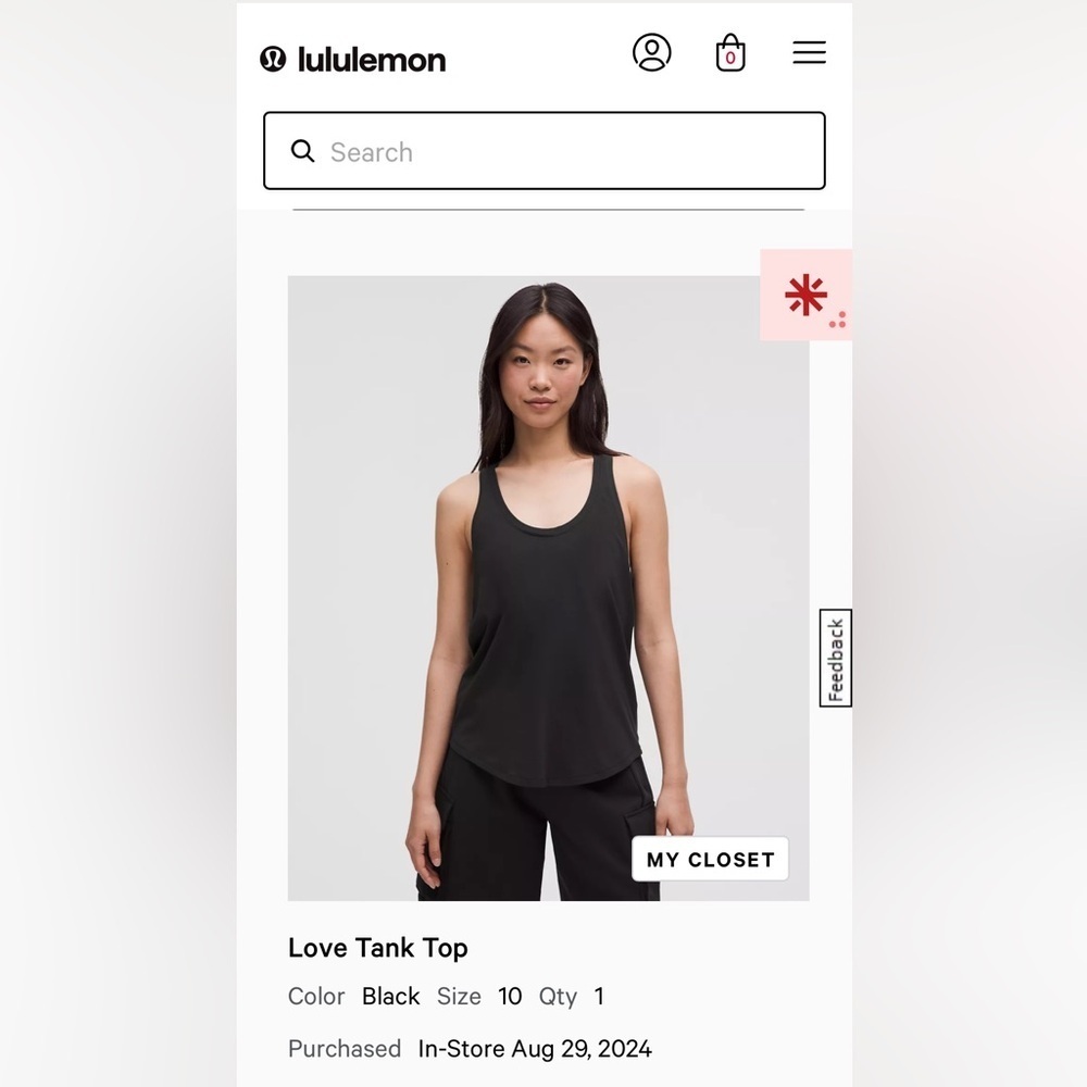 Lululemon Athletica Love Tank